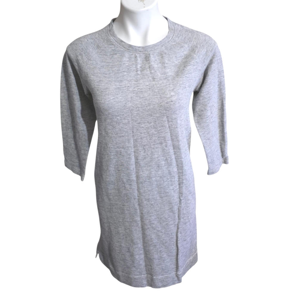 Jcrew Factory 3/4 Sleeve Sweatshirt Dress Light Gray Size XS - Picture 3 of 12